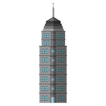 Isolated tower building design Ilustración de archivo