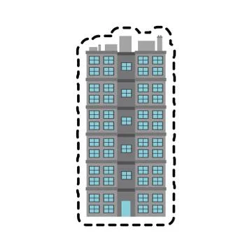 Isolated tower building design Ilustración de archivo