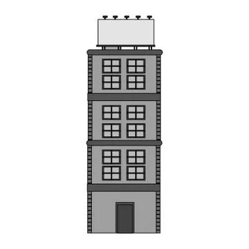 Isolated tower building design Ilustración de archivo