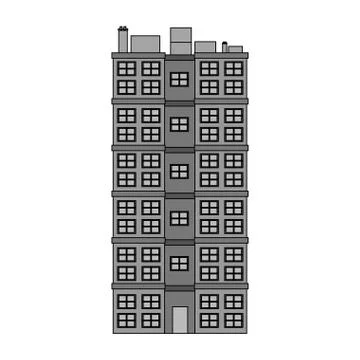 Isolated tower building design Ilustración de archivo