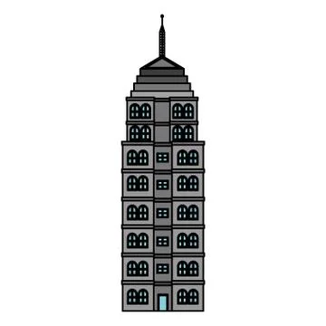 Isolated tower building design Ilustración de archivo