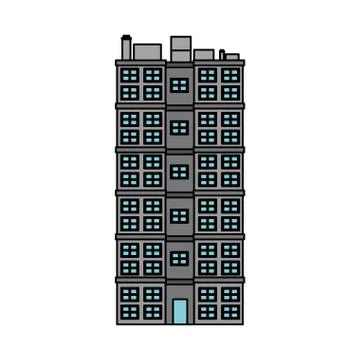 Isolated tower building design Ilustración de archivo