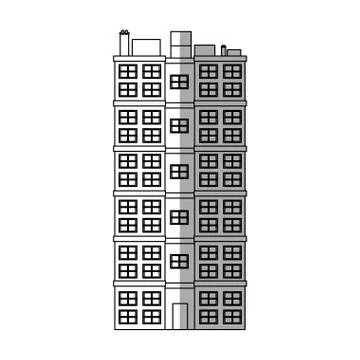 Isolated tower building design Ilustración de archivo