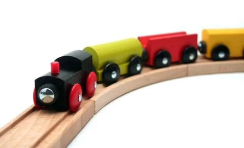 Isolated toy train Stock Photos