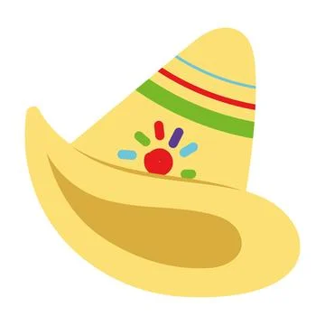 Isolated tradiitional mexican hat icon Flat design Vector Illustrazione stock