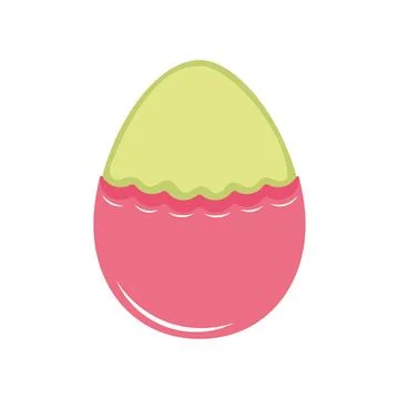 Isolated traditional decorated easter egg Vector Stock Illustration