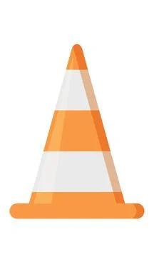 Isolated traffic cone on a white background. A sign for safety on the road Stock Illustration
