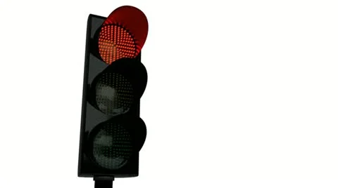Isolated traffic light with background  white or blue Video stock 11991670