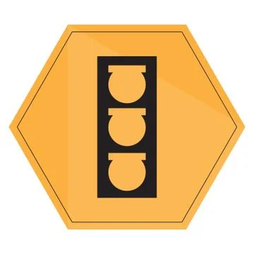 Isolated transit signal Stock Illustration