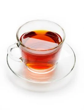 Isolated transparent cup of tea Stock Photos