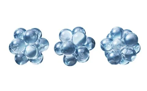 Isolated transparent physics atom, 3d rendering. Stock Photos