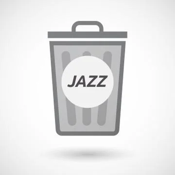 Isolated trashcan with    the text JAZZ Stock Illustration