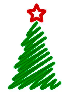 Isolated tree with lines Stock Illustration