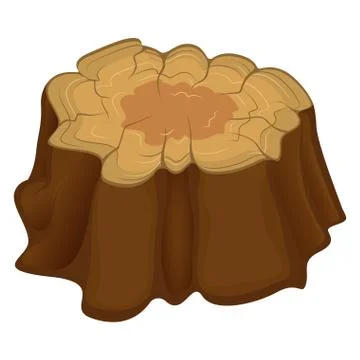 Isolated tree trunk Stock Illustration