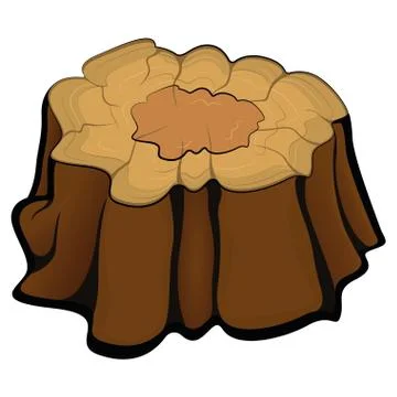 Isolated tree trunk 스톡 일러스트