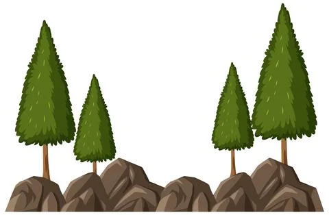 Isolated tree on white background Stock Illustration