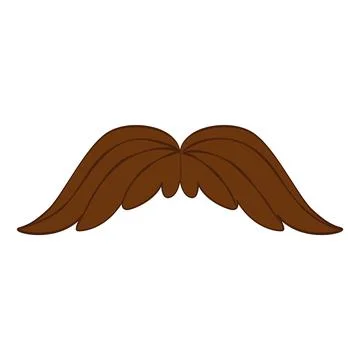 Isolated trendy hipster mustache sketch Stock Illustration