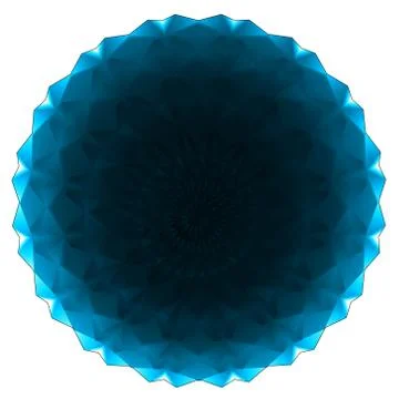 Isolated triangulated blue sphere shape study wallpaper illustration Ilustración de archivo