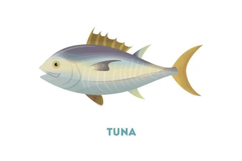 Isolated tuna fish. Stock Illustration