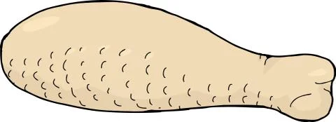 Isolated Turkey Drumstick Stock Illustration