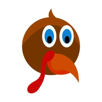 Isolated turkey head Illustrazione stock