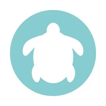Isolated turtle block style icon vector design 스톡 일러스트