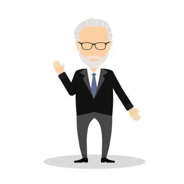Isolated tv presenter. Illustrazione stock