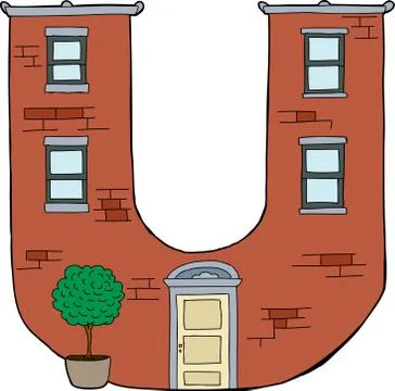 Isolated u apartment Stock Illustration