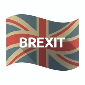 Isolated UK flag with  the text BREXIT Stock Illustration