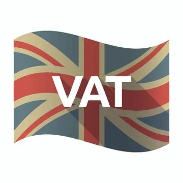 Isolated UK flag with  the value added tax acronym VAT Stock Illustration