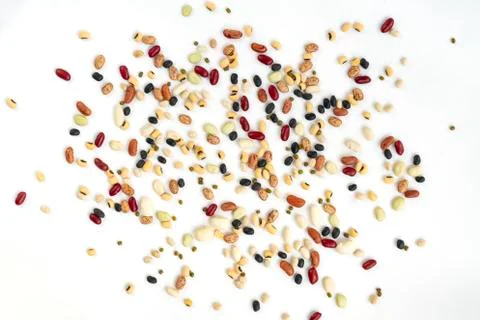 Isolated varieties of beans spread 스톡 사진