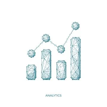 Isolated vector analytics chart on white background.  Stock-Illustration