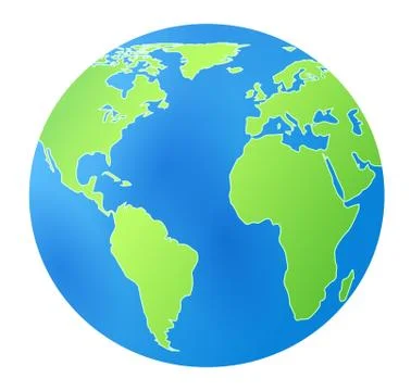 Isolated vector beautiful icon with stylized earth Illustrazione stock