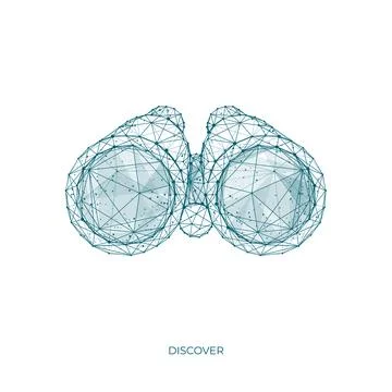 Isolated vector binoculars on white background.  Stock-Illustration