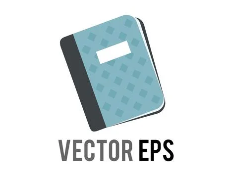 Isolated vector blue cover paper notepad, checklist file flat icon Stock Illustration