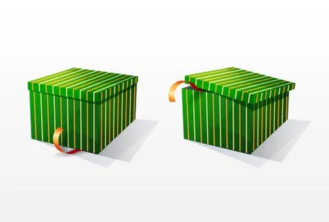 Isolated vector Christmas box 3 Stock Illustration