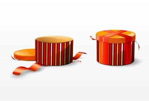 Isolated vector Christmas box 4 Stock Illustration