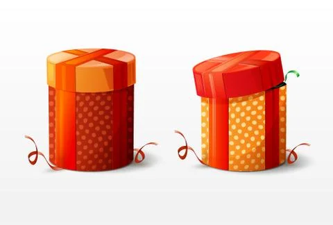 Isolated vector christmas boxes 스톡 일러스트