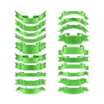 Isolated vector colored satin ribbons set Stock-Illustration