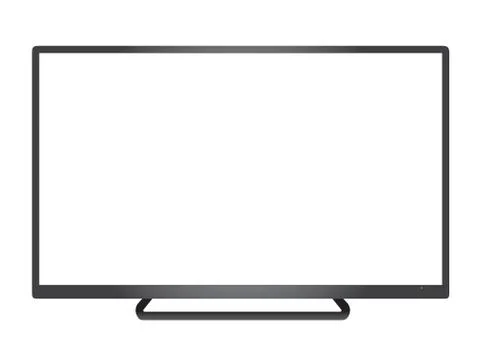 Isolated vector dark grey borderless television Stock Illustration