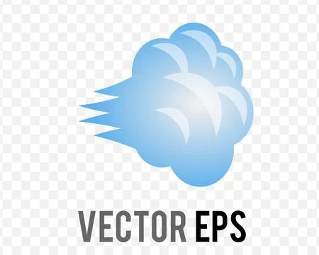 Isolated vector dashing away, wind, smoke icon Illustrazione stock