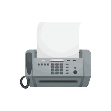 Isolated vector Fax. Office devices, printers, phones. Stock-Illustration