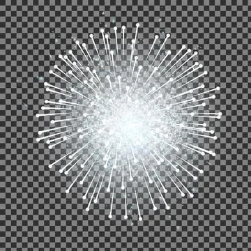 Isolated vector fireworks on transparent background.EPS 10 vector. Stock Illustration