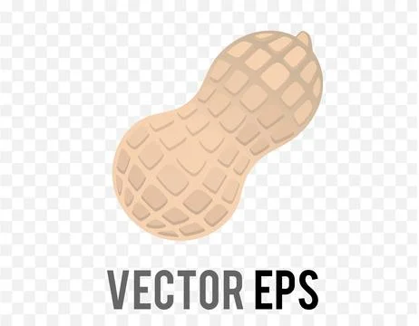 Isolated vector gradient beige natural peanut nut icon for food menu Stock Illustration