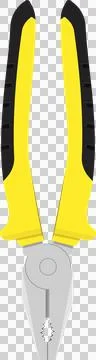 Isolated vector graphics of pliers with yellow grip, an essential tool for .. Stockillustratie