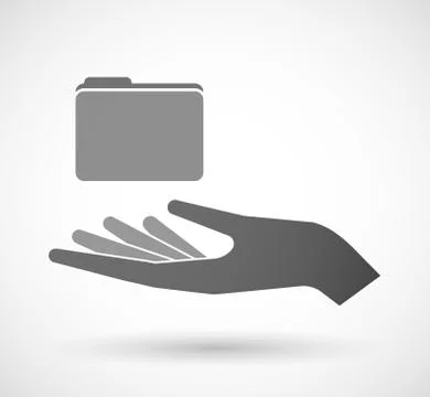 Isolated vector hand giving a folder Stock Illustration