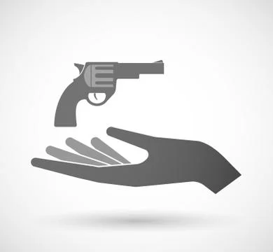 Isolated vector hand giving a gun Stock Illustration