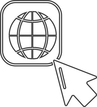 Isolated vector icon of a hand cursor effect イラスト素材