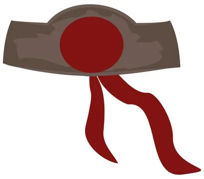 Isolated vector icon of a stylized Japanese Hachimaki - headband Stock Illustration