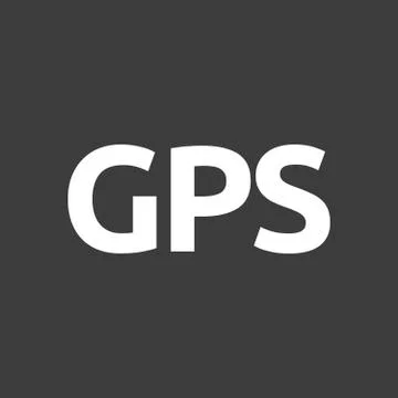 Isolated vector illustration of  the Global Positioning System acronym GPS Stock Illustration